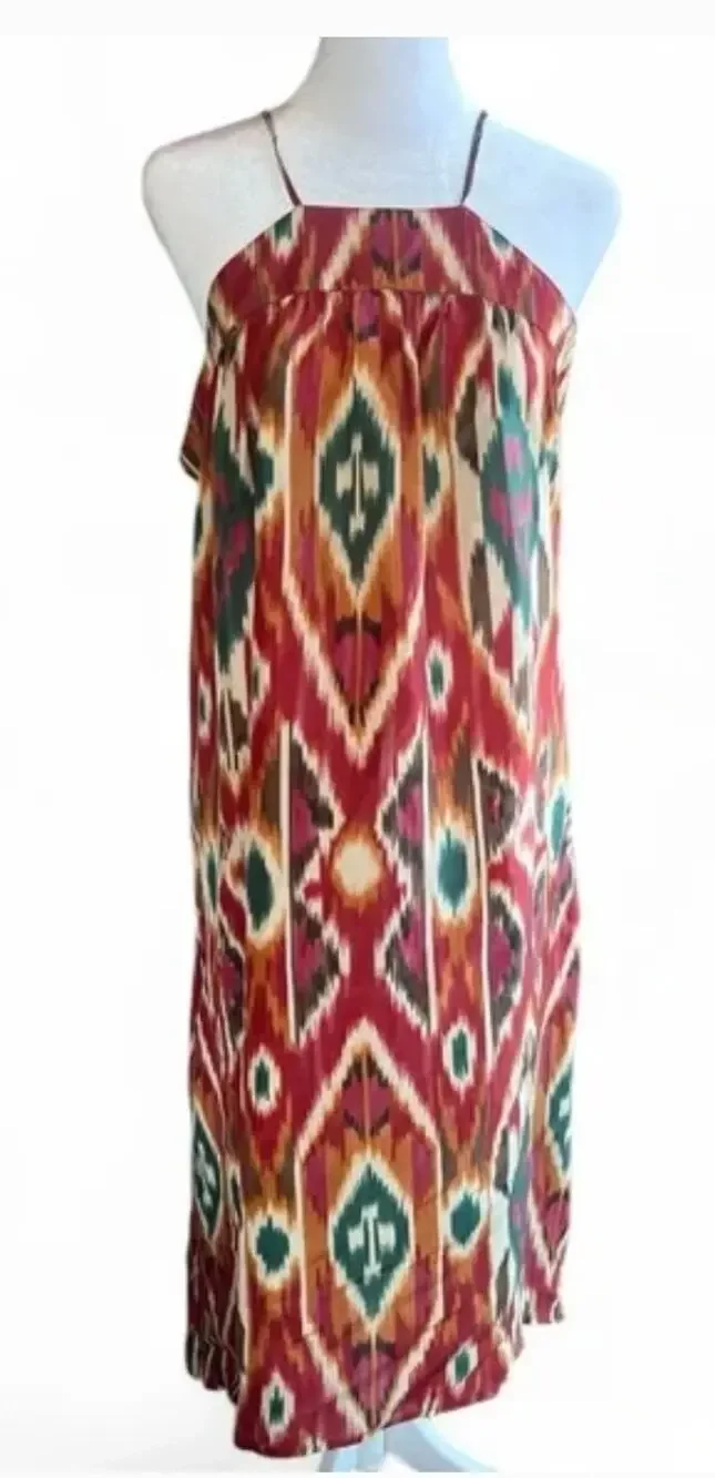 Anthropologie Saturday Sunday Recoleta Ikat Silk Dress XS